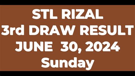 stl rizal result today 9pm|STL RESULT TODAY, Saturday, April 27, 2024 .